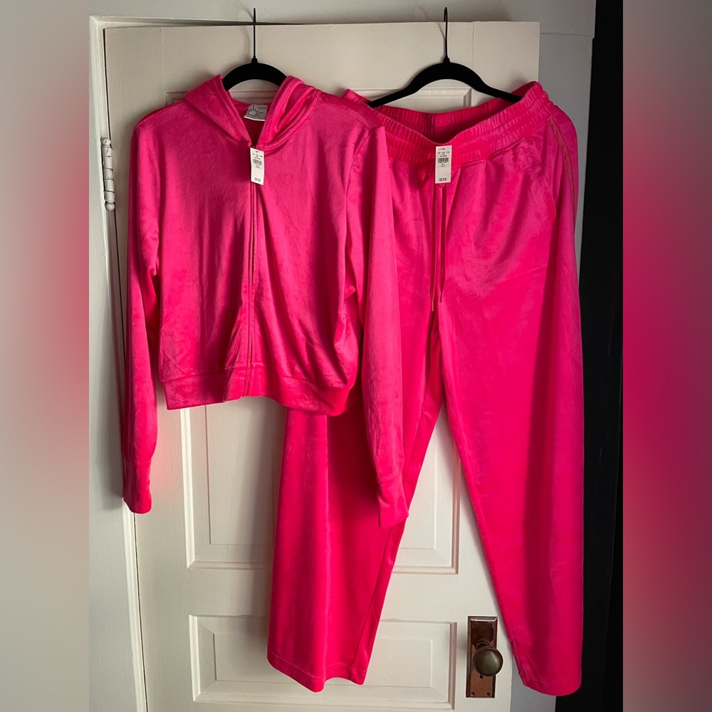 NWT Tracksuit Set Aerie Offline Velour Jacket XL and Pants L
